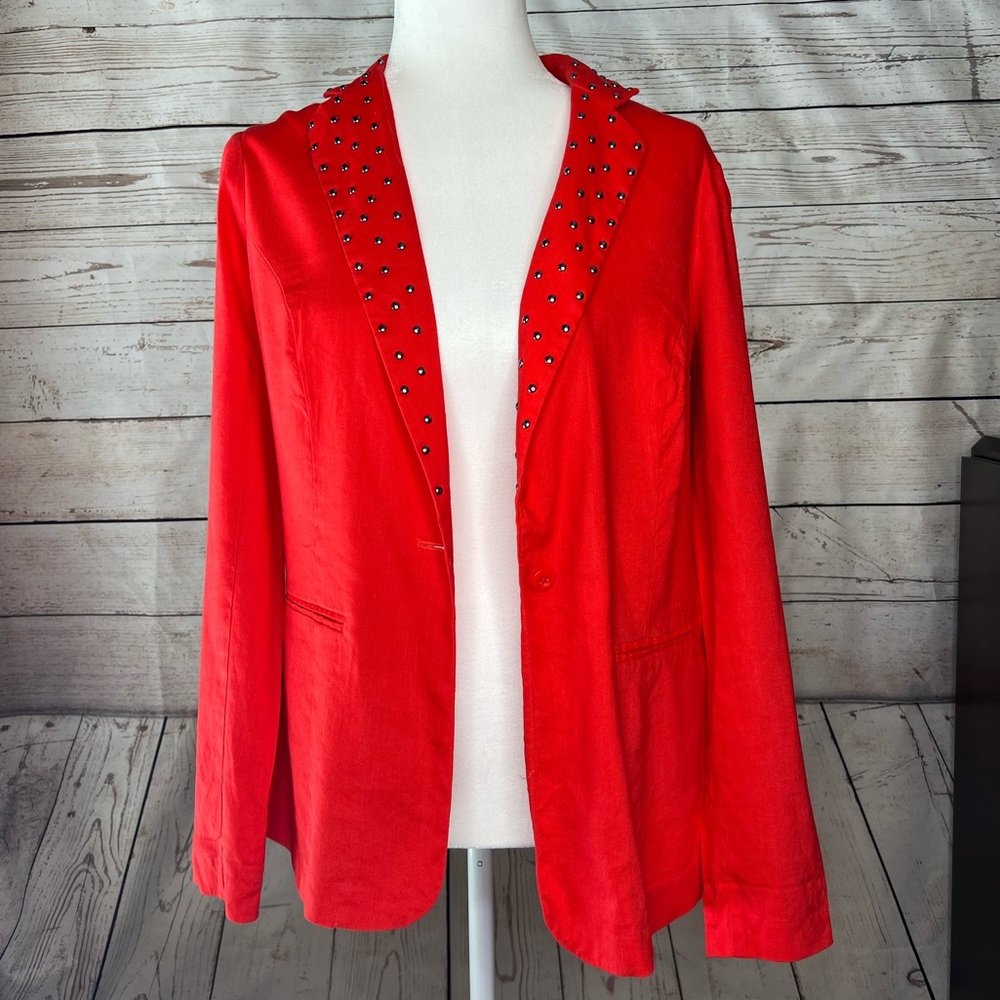 Rock Revival Coral Red Blazer with detail | Size : 8